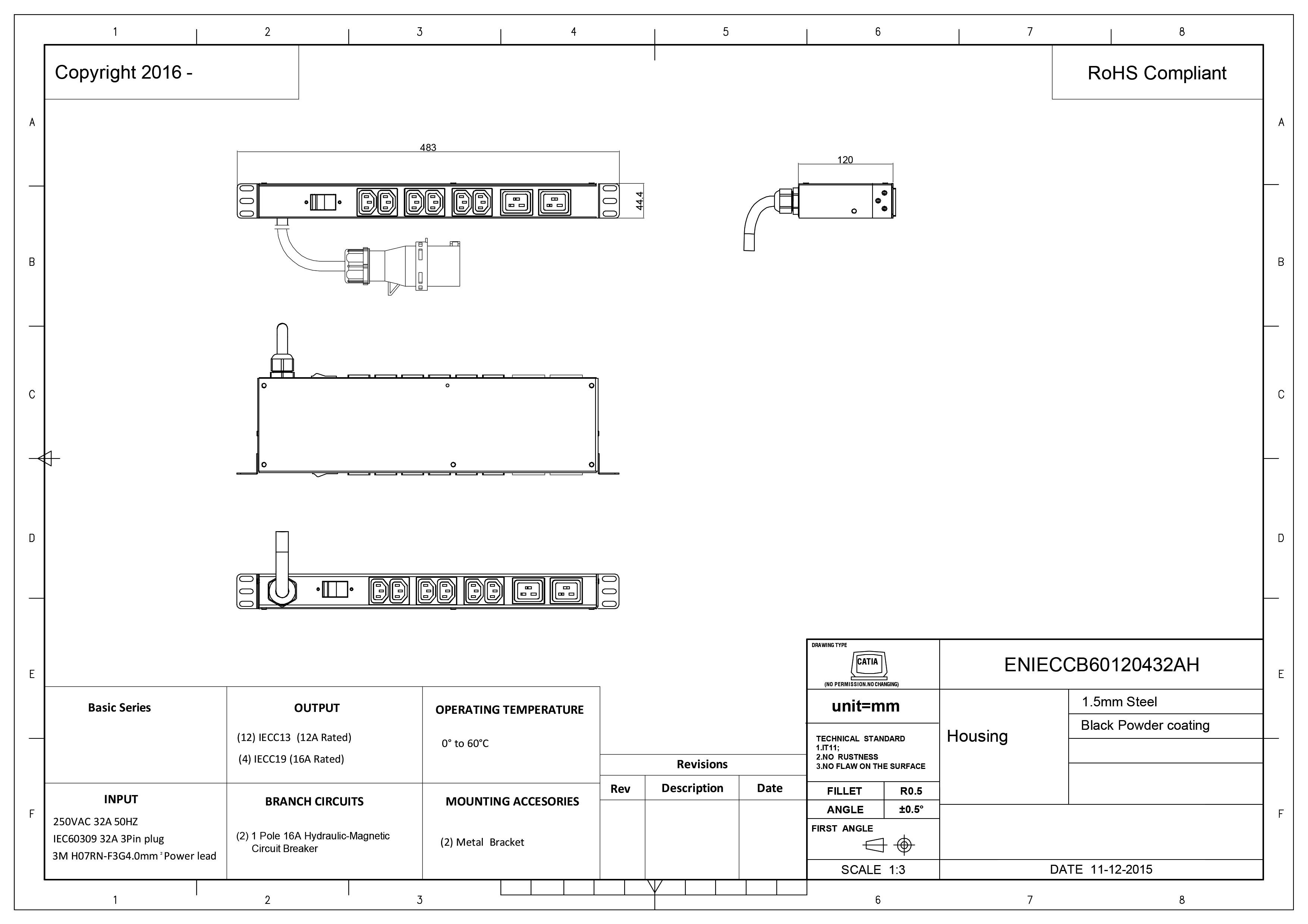 StructureSource HHD PDU Technical Drawing